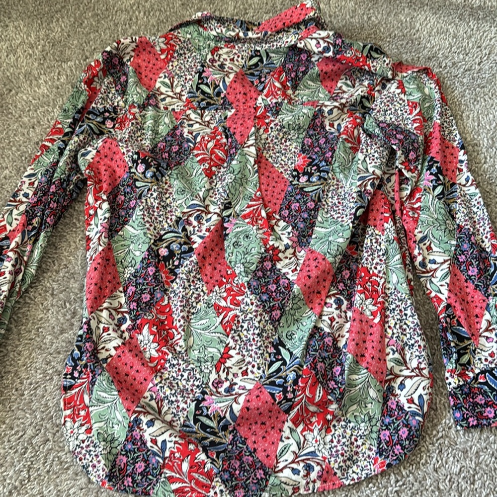 LOFT - patchwork button down - Picture 5 of 5
